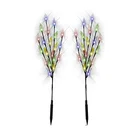 Holiday outdoor led color changing tree leaf solar flower branch lights string