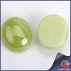 China factory price apple green oval cabochon flat cubic zirconia gemstone
