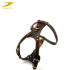 High quality genuine leather large dog harness