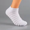 Thick cotton blank black and white towel terry basketball sports invisible ankle socks for men