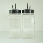 500ml square bulk large bottle with shaker plastic spice jar