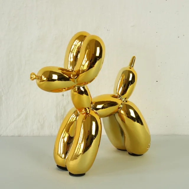 artificial painted customized life size balloon dog sculpture