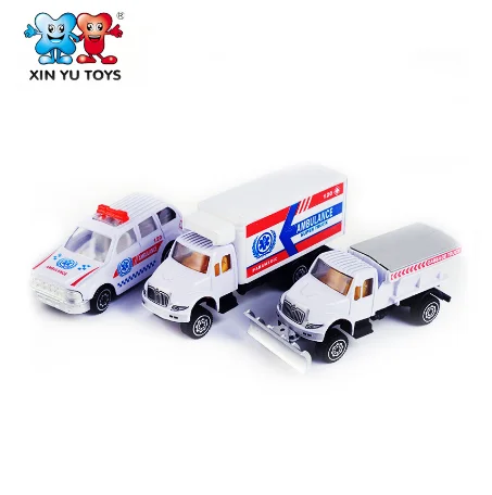 1:64 scale simulation custom diecast zinc alloy ambulance small car toys for kids