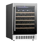 Temperature Control Domestic Electric Appliance Wooden Shelves Single Zone Compressor Wine Fridge