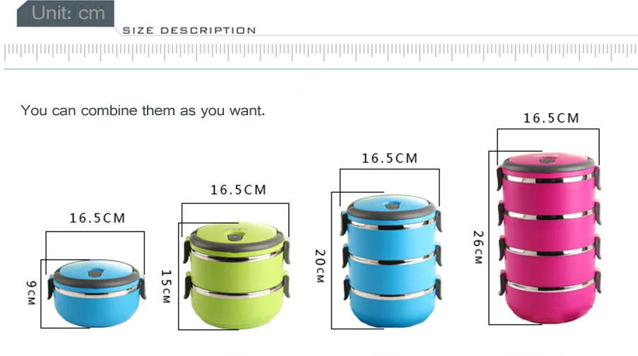 Premium Quality Leakproof Keep Food Warmer Container Insulated Hot