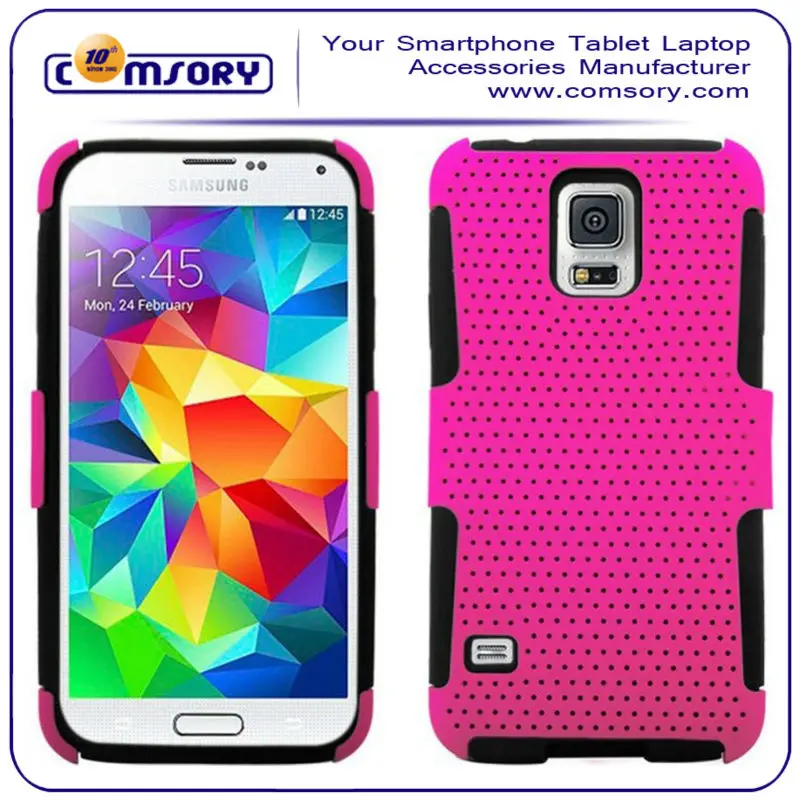 Combo Mesh Bicolor Phone Case for Samsung Galaxy S5 i9600