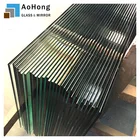 8mm 10mm 12mm 15mm 19mm Exterior / Interior Clear Tempered Glass Door price