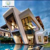 GLOBAL HOUSING Waterfront townhouse villas, Residential development, Spectaular European luxury contemporary modern steel villa