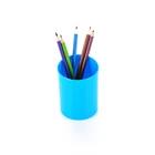 Small Office And School Customized Rectangle Acrylic Metal Table Translucent Magnetic Pen Pencil Holder