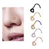 LL224 HuiLin Jewelry New nose piercing nose stud Anti - allergic stainless steel heart Angle S-shaped nose stud