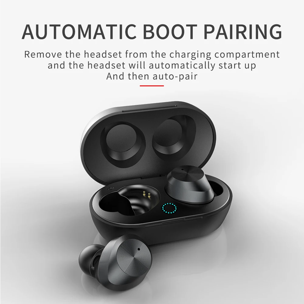 2019 TWS 9 stereo fashion sports with mic in ear dual binaural wireless charging bin business factory oem - ANKUX.COM