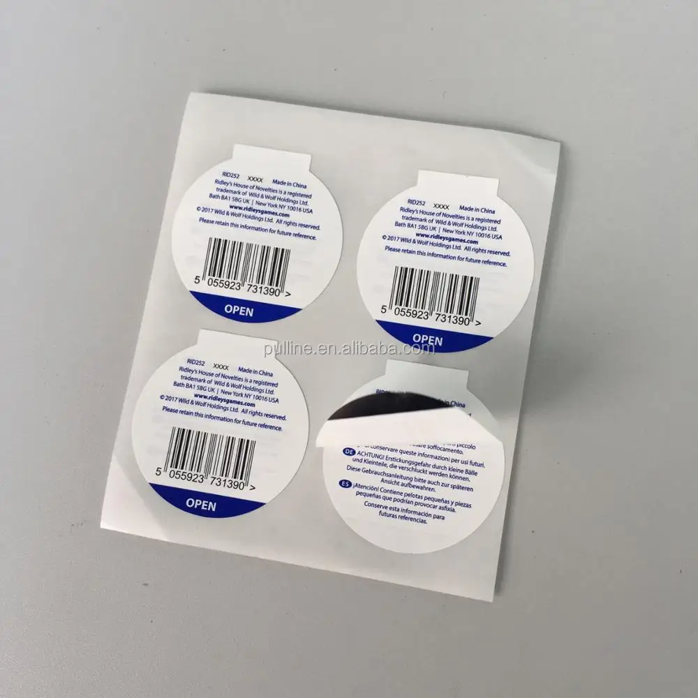 custom made double layer label sticker