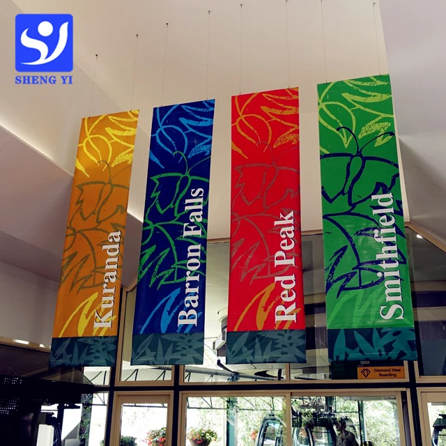 Ad Wholesale Custom Printing Hanging Flag Banner Wall Or Ceiling