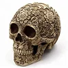 Wholesale Halloween Items Creative Flower Decor Resin Skulls Head Figurine