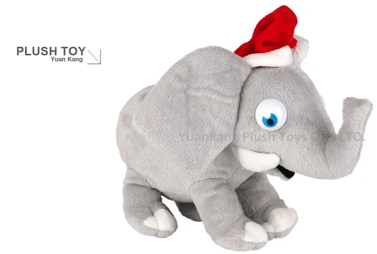 christmas gift plush and stuffed elephant toys with big ears