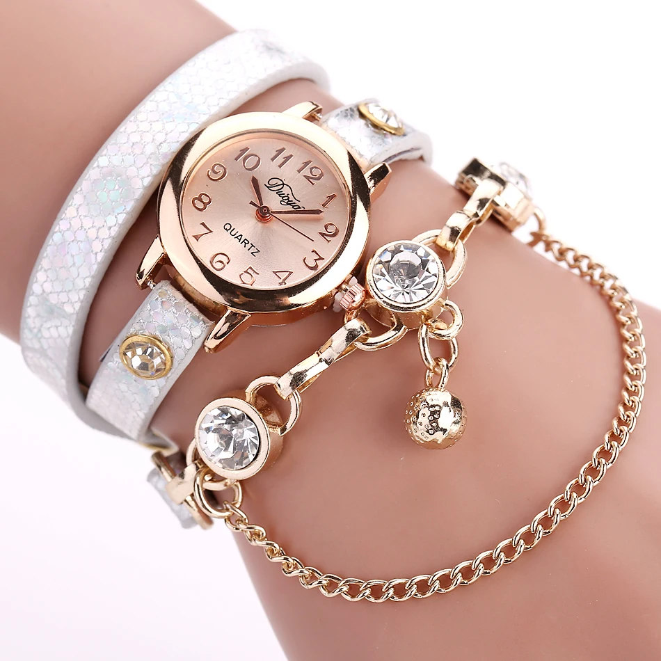 Duoya Brand Watch Women New Dress Gold Crystal Quartz Wristwatches Leather Bracelet Luxury Gift Lady Watch, Black;white;pink;purple;red
Duoya Brand Watch Women New Dress Gold Crystal Quartz Wristwatches Leather Bracelet Luxury Gift Lady Watch, Black;white;pink;purple;red