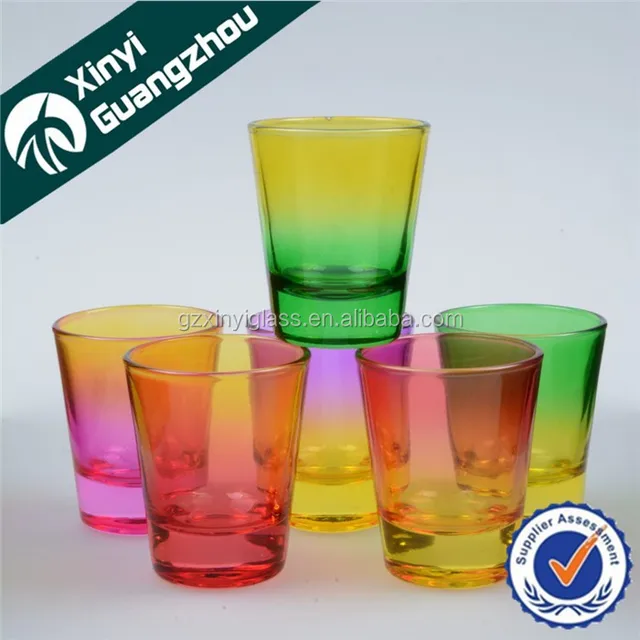 change different type colors spray shot glass mini type gift set