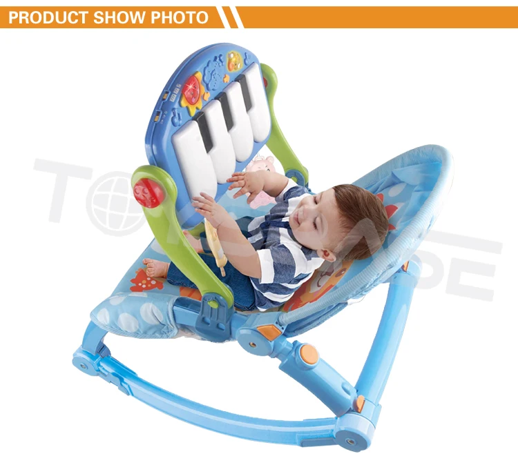 Multifunctional funny baby music rocking chair with piano, View music