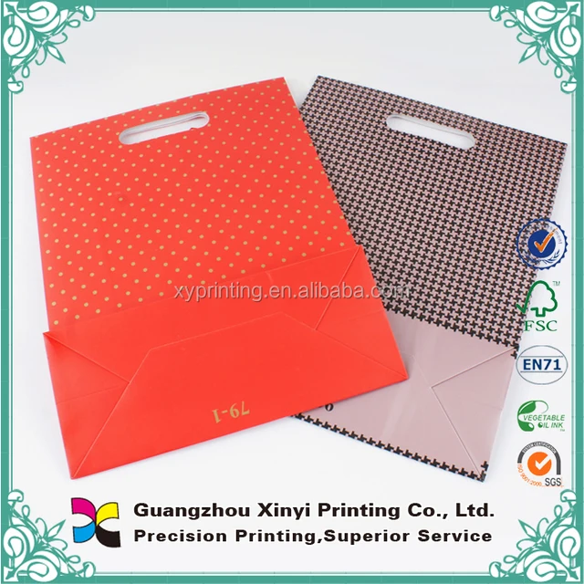 gift use lovely and cute custom printed bowknot paper bag