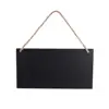 Hanging Wooden Blackboard Erasable Message Chalkboard with String for Signs