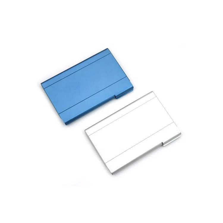 Wholesale custom personalized display aluminium business name card holder case pocket, Silver/blue
Wholesale custom personalized display aluminium business name card holder case pocket, Silver/blue