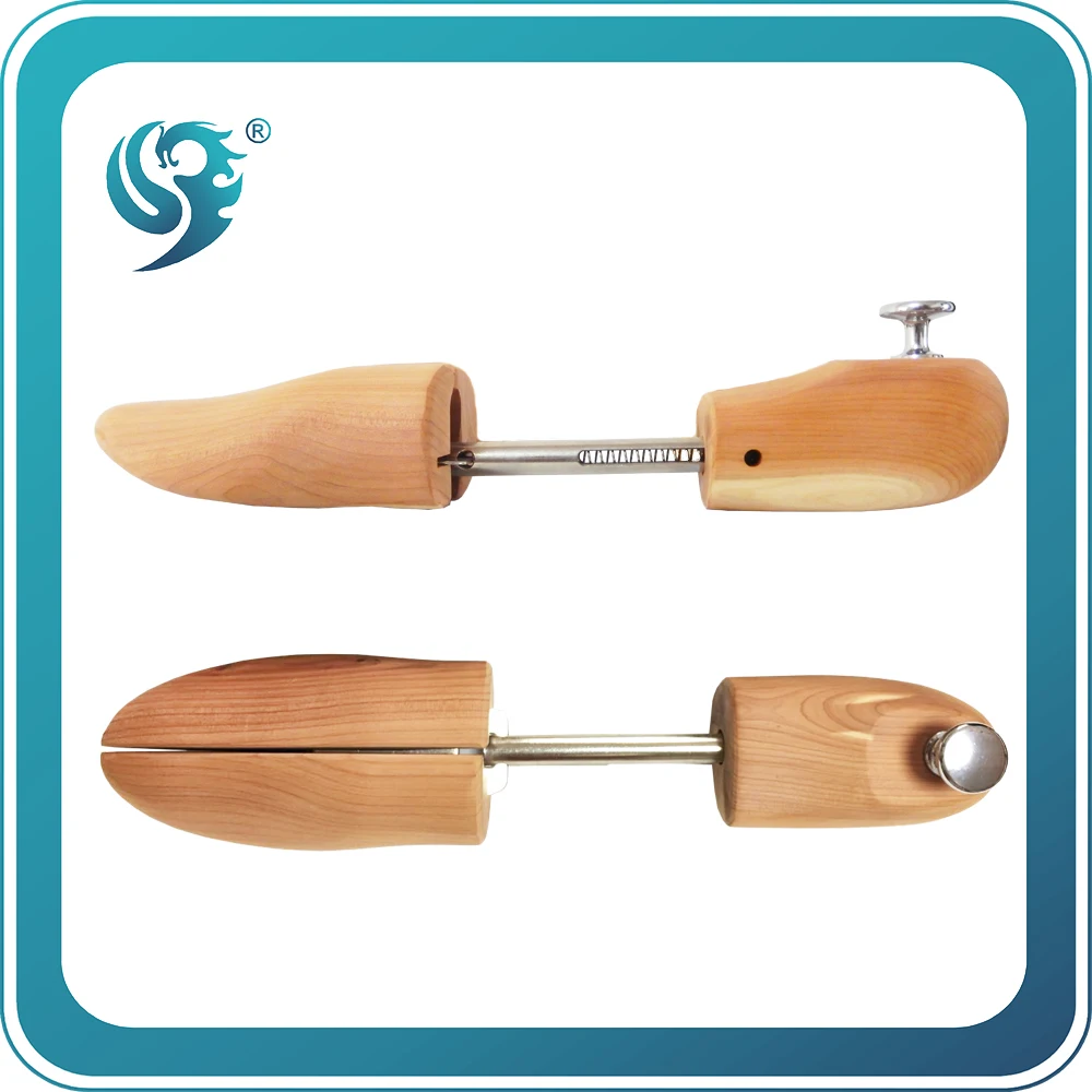 adjustable length one tube natural cedar wood shoe tree stretcher (2)