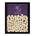 Personalized Drop Top Wooden Wedding Guestbook , Memory Guest Book,Customized Guest Book Wooden Hearts Decor