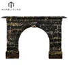 Factory price Egyptian electric black marble fireplace mantel