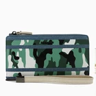 Canvas phone wallet with camouflage pattern zip around wallet for cellphone SE