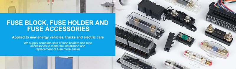 Bolt Down Fuse Holder with 4 Position MIDI Fuse and 1 Position MEGA Fuse for 48V DC Automotive Applications