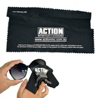 Personalized and fashionable LOGO printing black microfiber clean sunglasses cloth