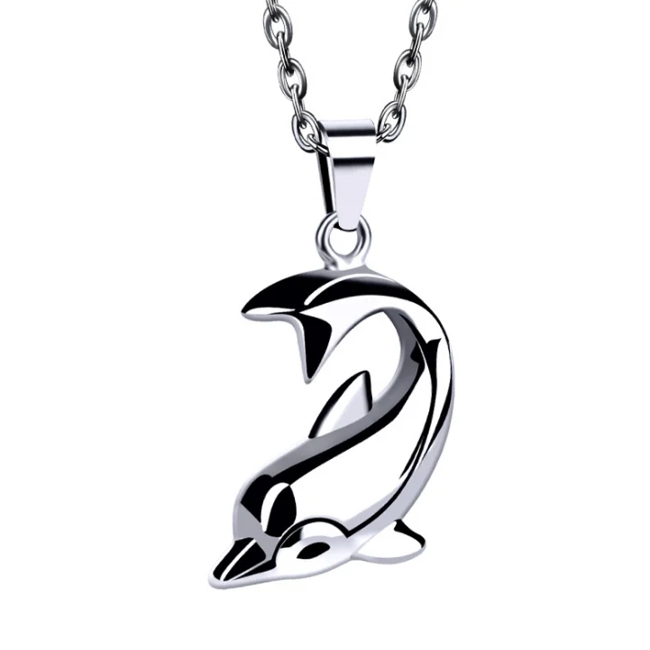 silver jewelry necklace fashion high quality stainless steel necklace delicate dolphin shape pendant with chain necklace
silver jewelry necklace fashion high quality stainless steel necklace delicate dolphin shape pendant with chain necklace