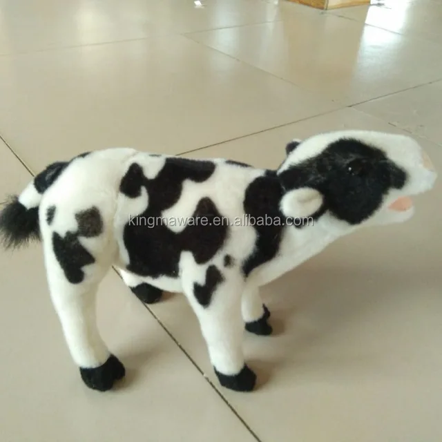 realistic plush calf toy/stuffed calf plush toy/plush baby cow