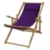 Sling Chair Natural Frame-Blue Canvas