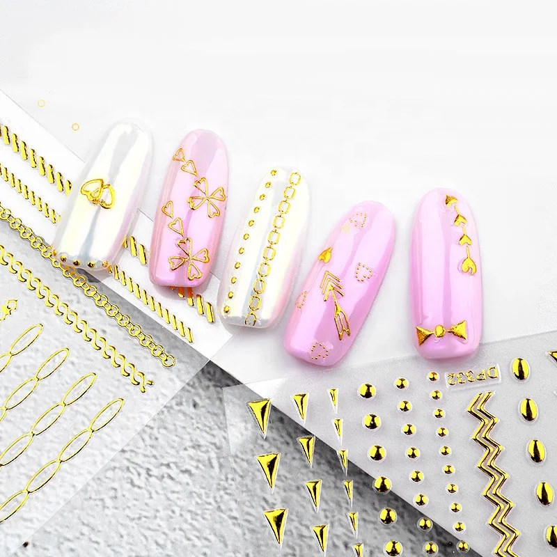 Misscheering 1 Sheet Gold Metal Chains Nail Stickers Mix Wave Heart Bow 3d Golden Metallic Adhesive Sticker Decals
Misscheering 1 Sheet Gold Metal Chains Nail Stickers Mix Wave Heart Bow 3d Golden Metallic Adhesive Sticker Decals