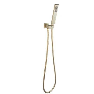 Hand Held Brushed  Gold Brass Bathroom Shower Head