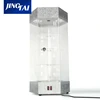 4 tiers hexagonal case cell handphone showcase acrylic rotating led light mobile display phone cabinet