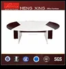 Antique glass hot sell modern solid wood round meeting table