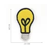 no minimum qty yellow lamp bulb design embroidered sublimation patch for hat