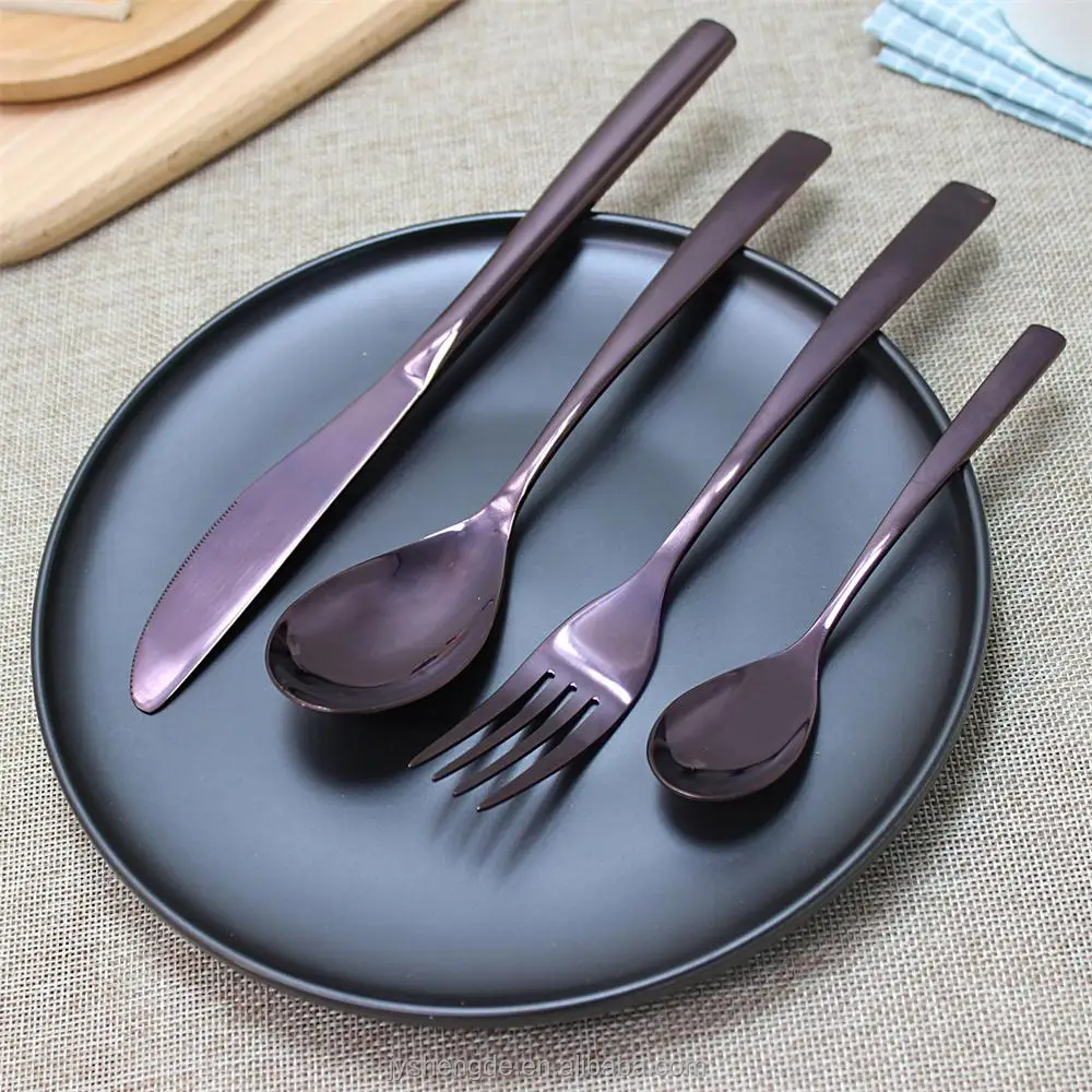 2019 Jieyang New stainless steel fork and spoon cutlery set purple flatware/tableware /dinnerware set, Customized
2019 Jieyang New stainless steel fork and spoon cutlery set purple flatware/tableware /dinnerware set, Customized