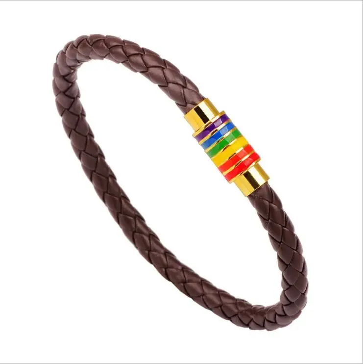 2021 vintage style 23cm cowhide leather magnetic buckle LGBT rainbow bracelet gay jewelry, Rainbow gay pride bracelet
2021 vintage style 23cm cowhide leather magnetic buckle LGBT rainbow bracelet gay jewelry, Rainbow gay pride bracelet