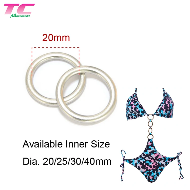 Wholesale Seawater Resistant Bikini Metal Ring Mm Bra Strap Metal