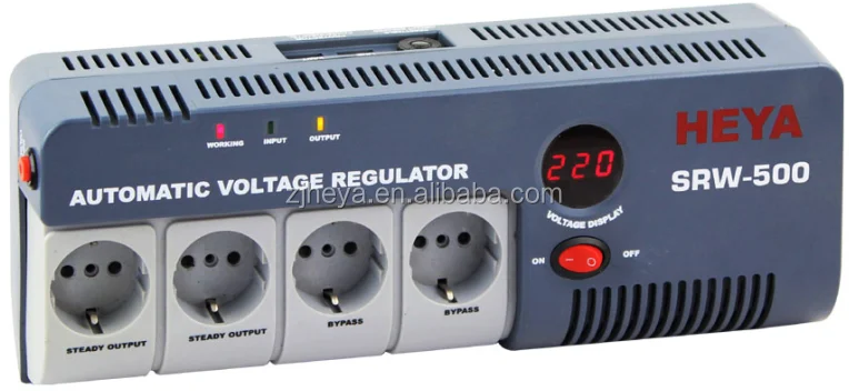 SRW 220VAC 500VA 1000VA 1500VA Socket Single Phase Voltage Stabilizer For Home/PC/Office