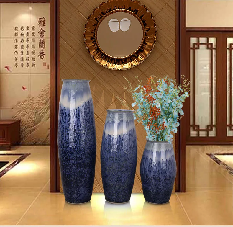 Indoor Jingdezhen Floor Vase Large Ceramic For Hotel Lobby Front Desk