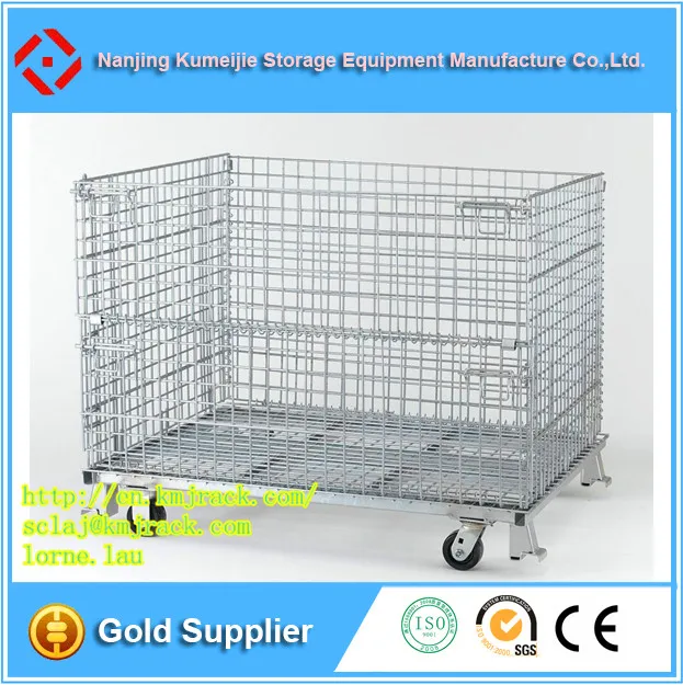 2017 steel folding cheap wire mesh roll container
