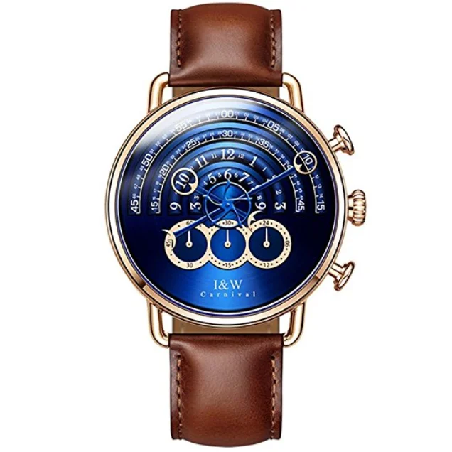 New Style Sports Time Calculation Leather Strap Gold/Black Chronograph 8816G I&W Man Quartz Watch
New Style Sports Time Calculation Leather Strap Gold/Black Chronograph 8816G I&W Man Quartz Watch