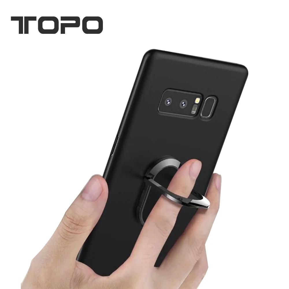Most Popular magnetic car ring holder shockproof TPU Scrub Matte cell phone case for samsung note8 s8 plus