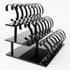 Wholesale High Quality Acrylic Black/Clear Watch Display Stand Holder Rack 3 Tier For 24 pcs