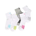 Hot Customised White Grey Middle Tight Stripes School Crew Women Sport Socks
