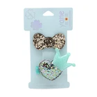 Newest glitter bow beak clip hair clip hair accessories for girls children kids